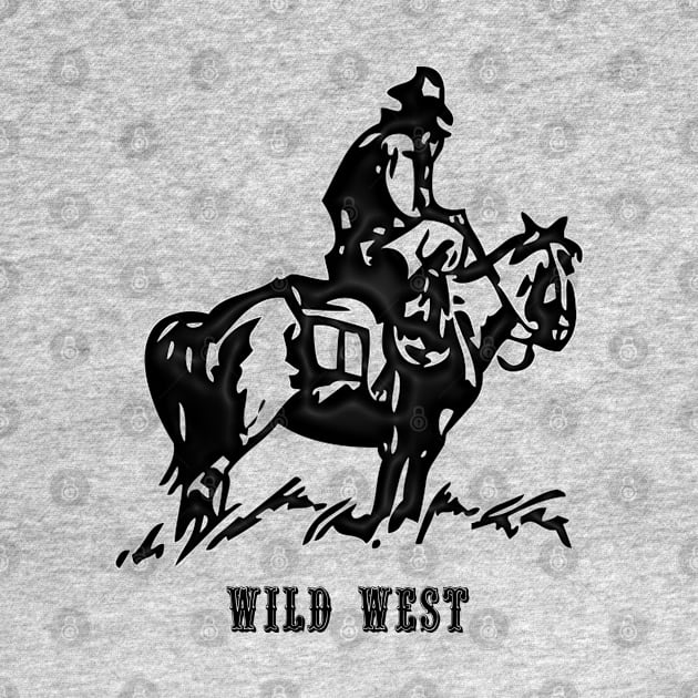 Western Era - Wild West Cowboy on Horseback 3 by The Black Panther